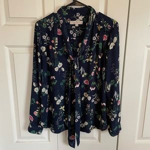 Loft Long Sleeve Flower Blouse